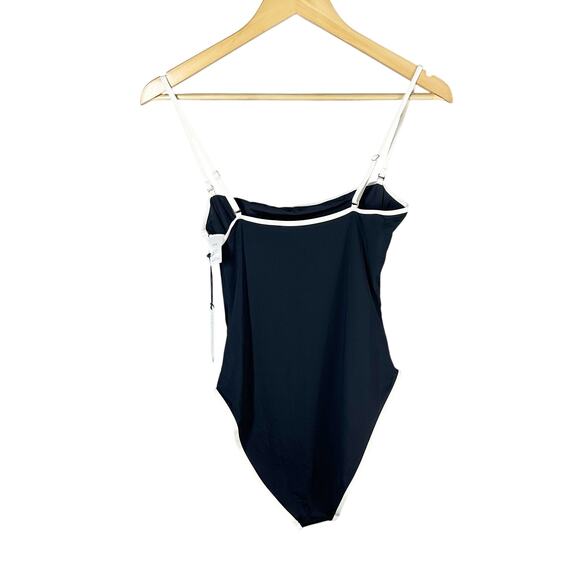 WeWoreWhat Strapless One Piece in Black & Off White Medium - Picture 3 of 8